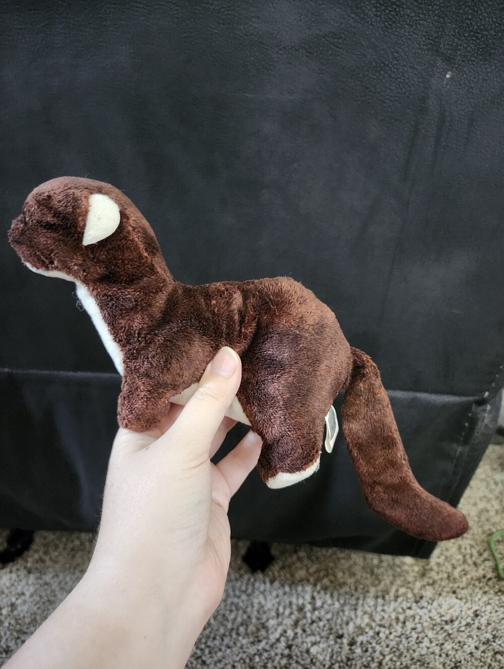 Ty Brown and White Plush Otter Stuffed Animal
